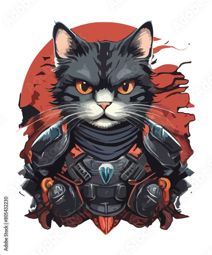 Cute cat illustration vector