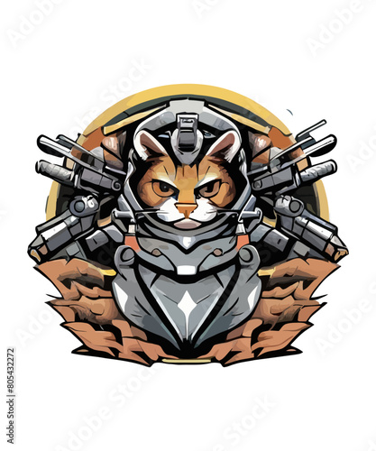 Cute cat illustration vector