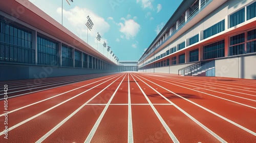 Athletic Running Track for banner. Sport banner background. 