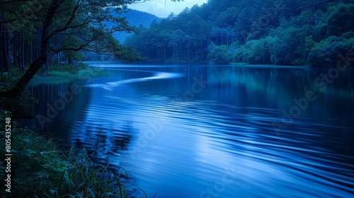 Lakes and Rivers Nature: A neon photo highlighting the natural beauty and biodiversity of lakes or rivers photo