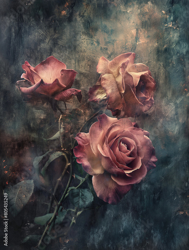 background with roses