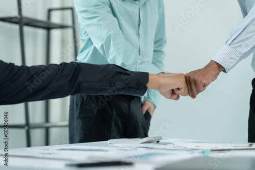 Wallpaper Mural Businessman discussing commercial real estate sector faces risks as financial. Torontodigital.ca