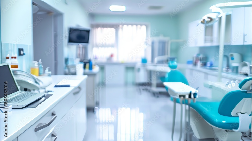 The Blurred, Modern Dental Clinic Office as a Hub of Stomatology Innovation The Blurred, Modern Dental Clinic Office as a Hub of Stomatology Innovation