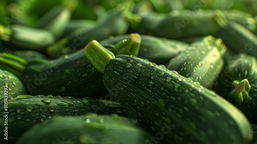 A Pile of Fresh Zucchinis