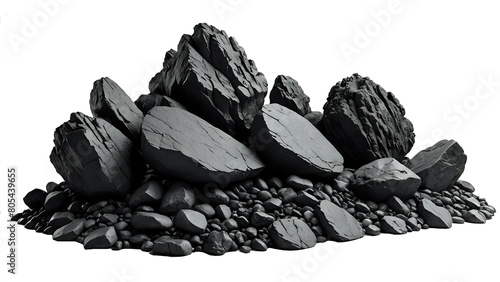 Mountain Peak. 3d Rendering for Composite. Isolated Cutout.