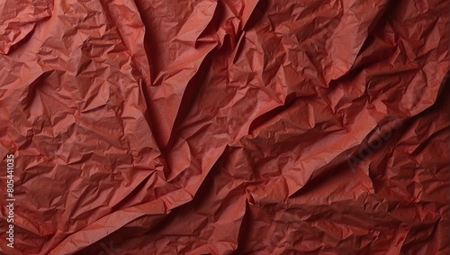 background texture of red crumpled paper