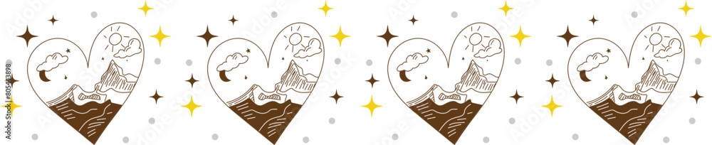 Beautiful heart line border illustration on transparent background.
Beautiful heart line border illustration on transparent background.