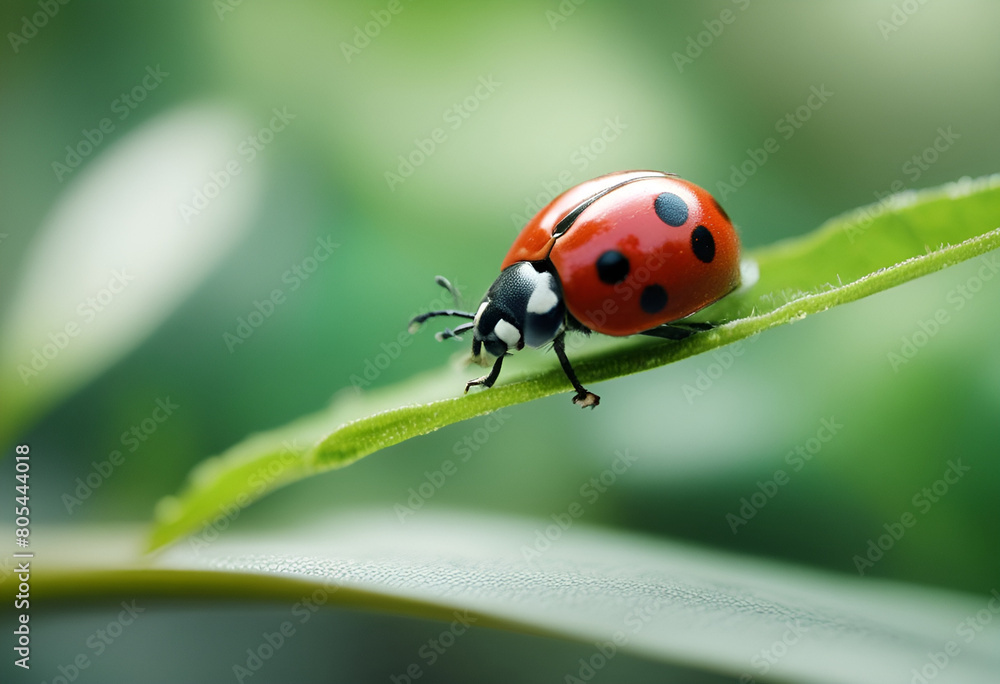 ladybug on minimal simple background
