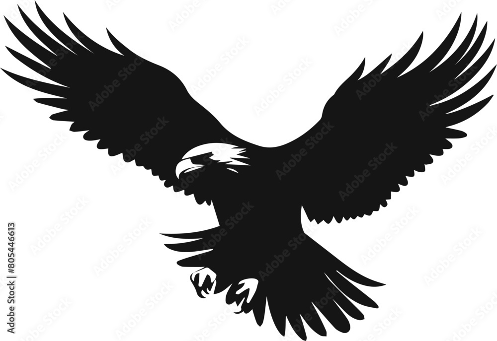 eagle in flight silhouette vector illustration eagle in flight silhouette vector illustration