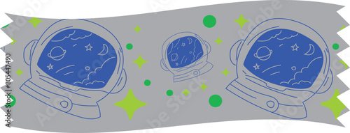 Pilot washi tape on transparent background.
