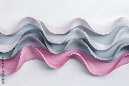 Muted raspberry and matte grey tiddle waves on a solid white background, creating a sophisticated urban vibe.