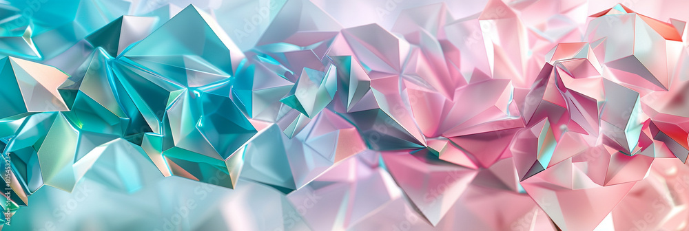 abstract polygonal design of turquoise and soft pink, ideal for an elegant abstract background abstract polygonal design of turquoise and soft pink, ideal for an elegant abstract background