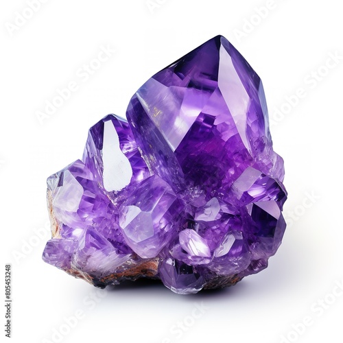 Deep purple amethyst crystals close-up