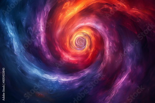 spiral galaxy in the space