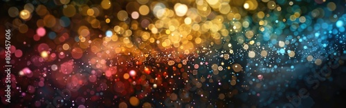 A vibrant and colorful rainbow-hued backdrop, slightly out of focus, creating a blurred effect photo