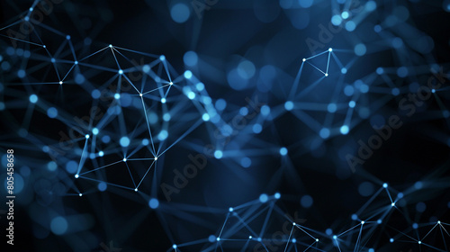 Dark indigo with subtle glowing molecular mesh Tiny interconnected polygons softly illuminated, providing a minimalist depiction of high-tech networks.