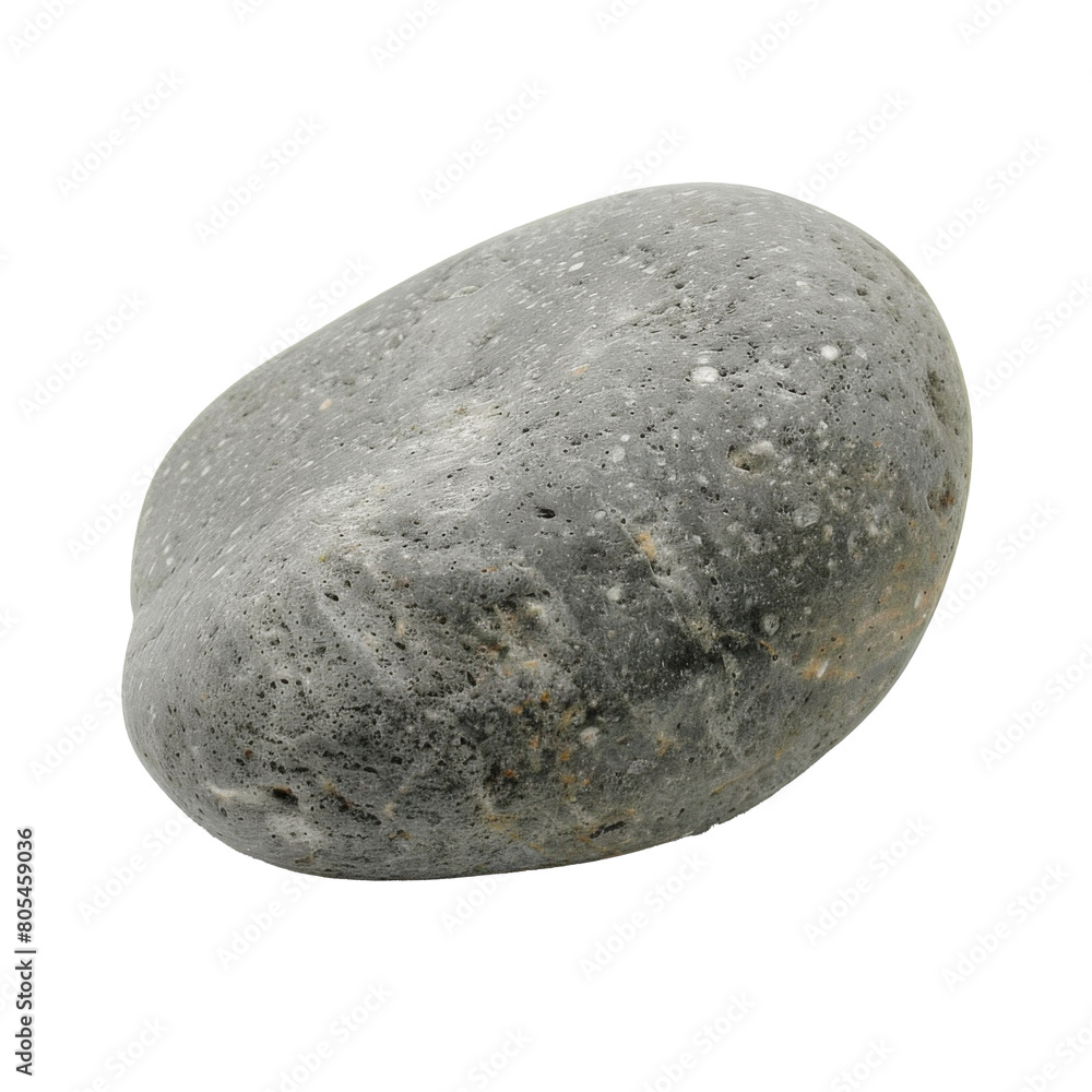 Grey pebble on white background
Grey pebble on white background