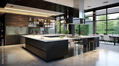"Generate images of a modern luxury kitchen interior."