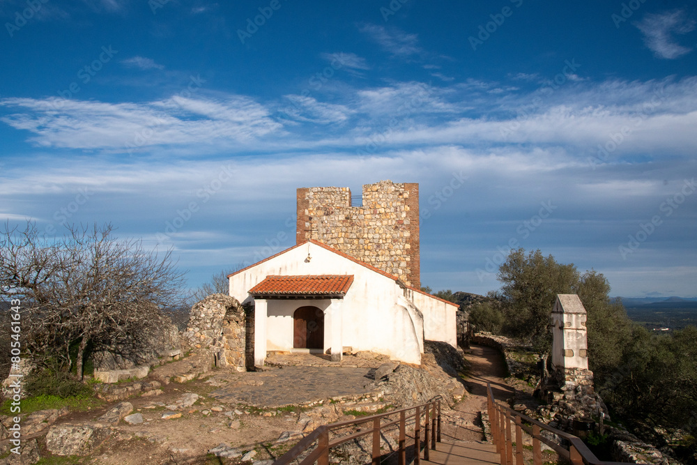 Castillo, Parque nacional de Monfragüe, Cáceres, Extremadura, España