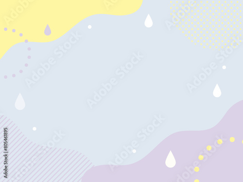 梅雨　夏　ポップ 　ウェーブ　背景