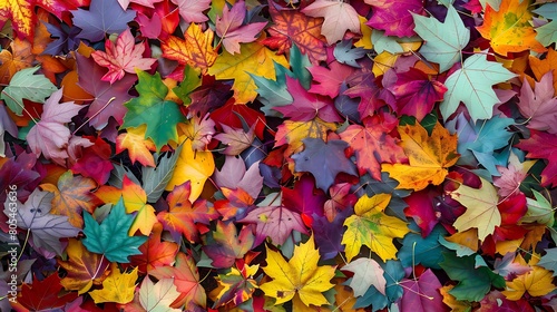 Vibrant leaves carpet the roadside in a kaleidoscope of colors, each one a testament to the beauty of nature's palette.