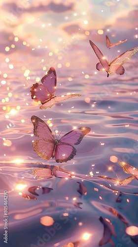 Butterflies are delicate and beautiful creatures that symbolize hope, transformation, and new beginnings © AI_Imaginator