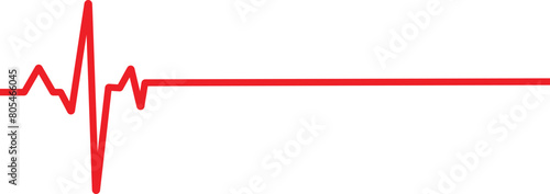Red heartbeat line icon. Pulse trace, EKG and Cardio symbol. Healthy and Medical concept. Electrocardiogram. vector illustration