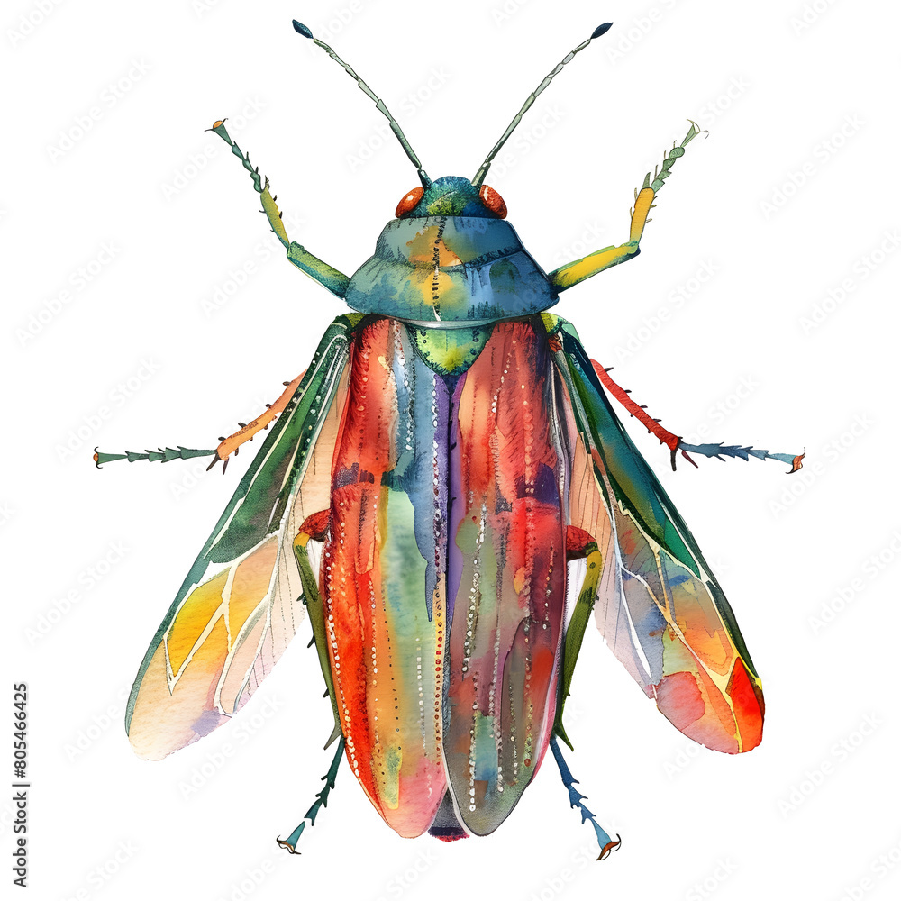 Intricate Watercolor Clipart Depicting a False Insect: A Stunning ...