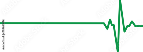 Green heartbeat line icon. Pulse trace, ECG, EKG and Cardio symbol. Medical concept. Electrocardiogram. vector illustration