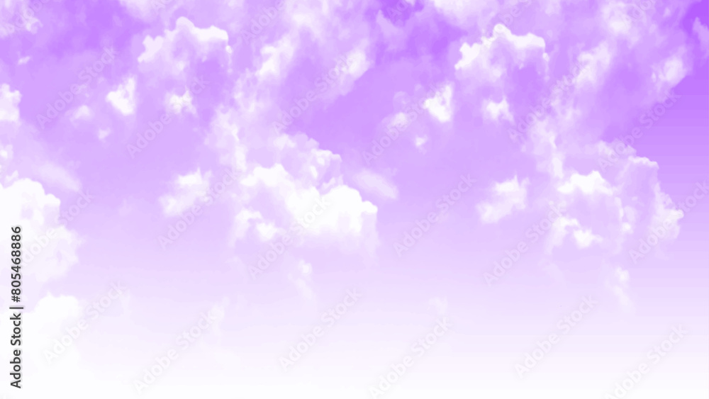 Obraz premium Colorful sky,light violet and soft clouds for background and postcard.Abstract and pastel color.