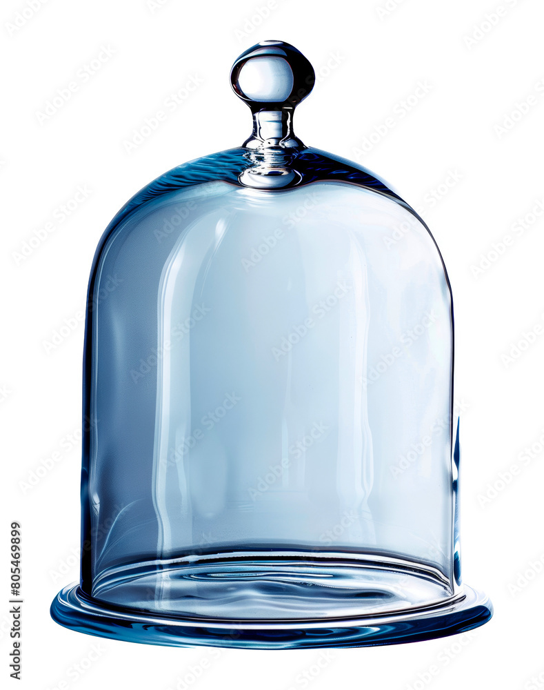 Tinted glass cloche with reflective surface isolated on transparent background Tinted glass cloche with reflective surface isolated on transparent background