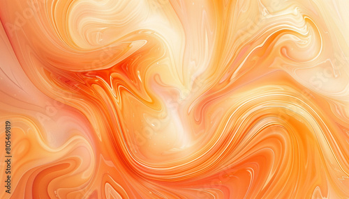 soft swirling patterns of saffron and peach, ideal for an elegant abstract background photo