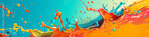 Splash abstract background  featuring cartoonish simplicity
