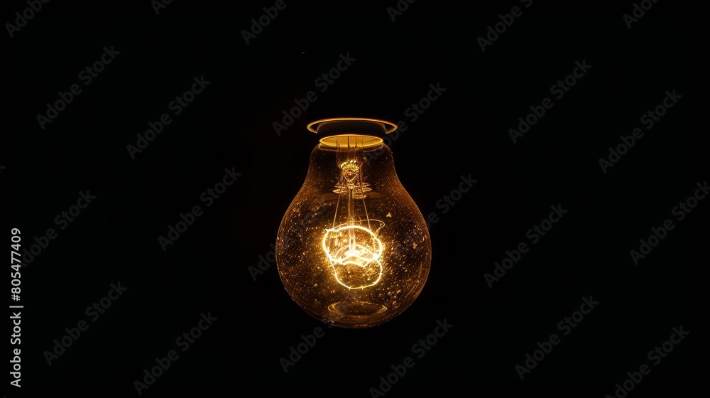 Liight bulb in complete darkness Liight bulb in complete darkness