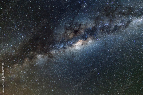 nightscape, night full of stars, view into a bright night sky with Milkyway in the southern hemisphere, seen from Western Australia