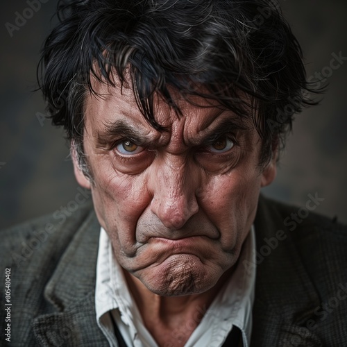 A Portrait of Frustration and Stress Middle-aged Professional
