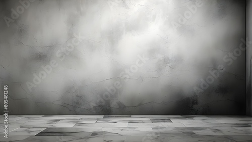 An abstract grey design with a white gradient background and an old wall texture made of cement and dark black and gray colors.