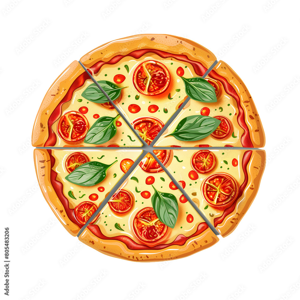 Illustration of a pizza Illustration of a pizza