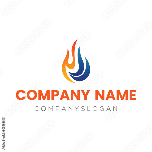 Gas logo design, vector logo design, illustration 