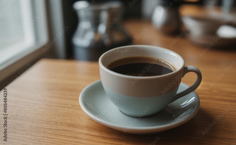 Fototapeta premium close up shot professional photograph of cup of coffee