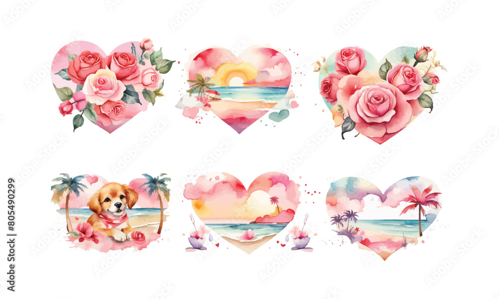 Heart love Valentine day design AI Heart love Valentine day design AI