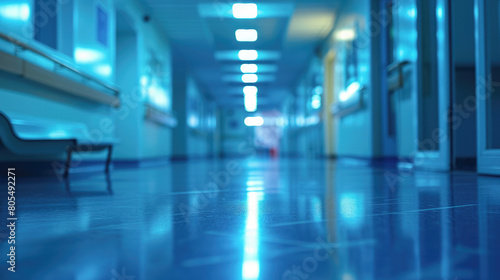 Medical hospital background image  soft focus technology  photo style 