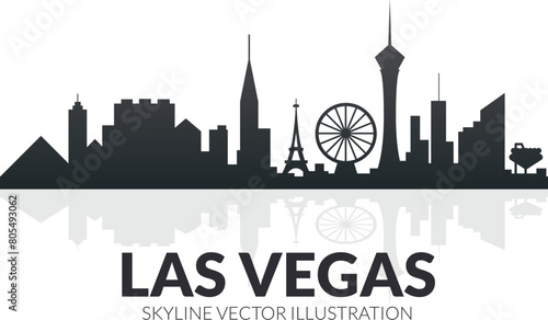 Flat design Las Vegas silhouette