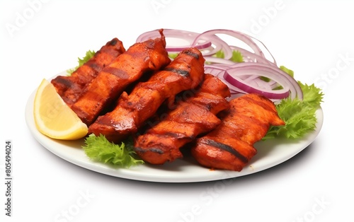 Chicken Bihari Kabab on a Clean White Surface