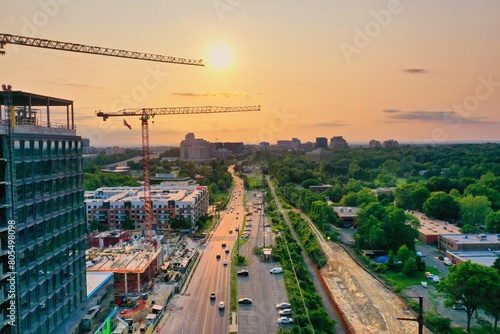 Urban Construction in Afternoon