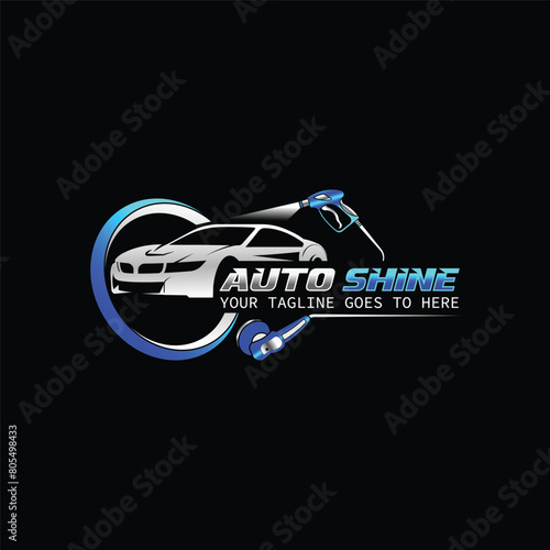 Car logo, auto detailing logo, automotive logo. Sports vehicle vector illustration, sports vehicle icon,Perfect logo for business related to automotive industry photo