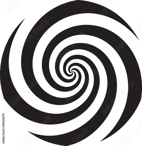  radial hypnotic spirals, on transparent background