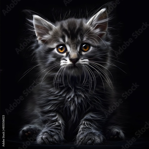 Portrait of a cat, illustration