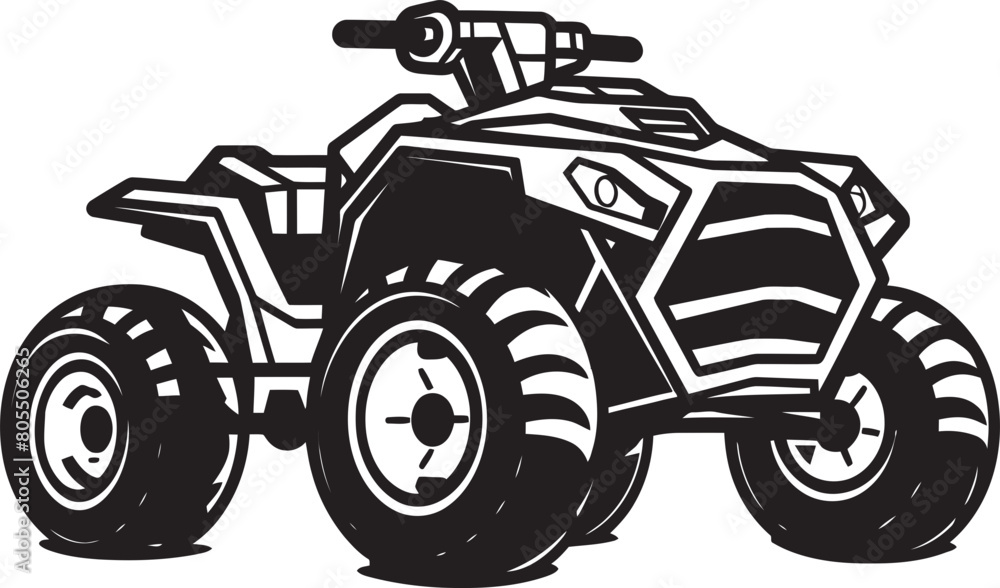 Heart Pounding ATV Expedition Detailed Vector Graphics Compilation