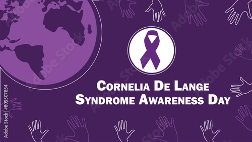 Cornelia De Lange Syndrome Awareness Day vector banner design